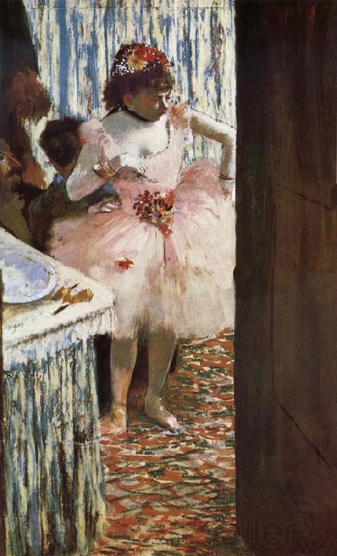 Edgar Degas The actress in the tiring room Norge oil painting art